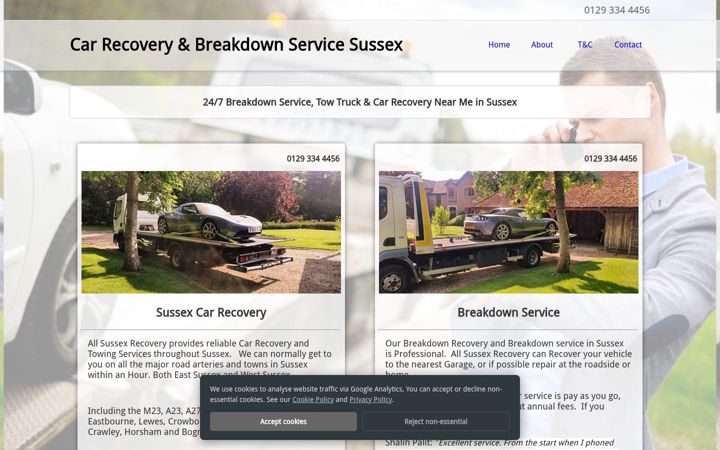 Screenshot of allsussexrecovery.co.uk