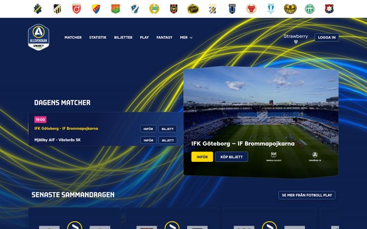 Screenshot of allsvenskan.se