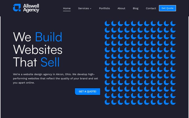 Screenshot of allswellagency.com