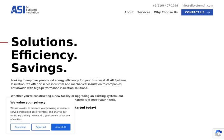 Screenshot of allsystemsin.com