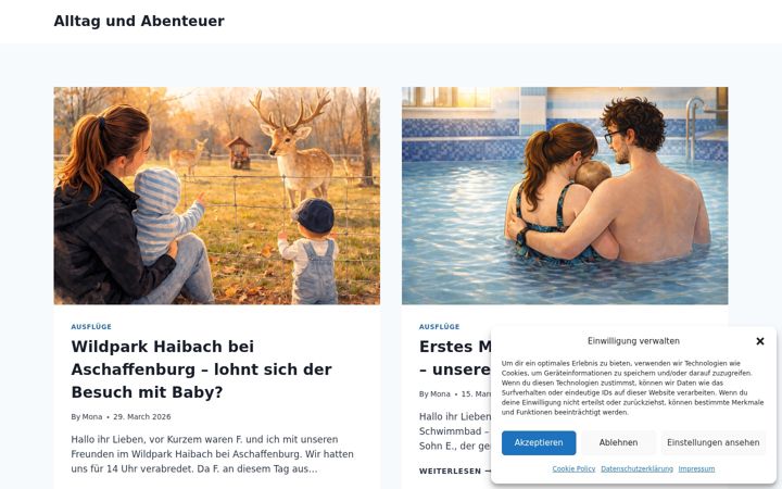 Snímek obrazovky alltag-und-abenteuer.de