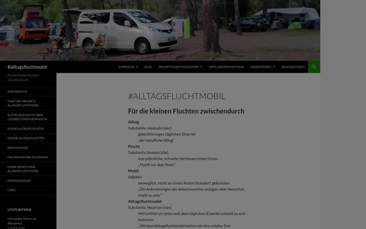 Captura de pantalla de alltagsfluchtmobil.de
