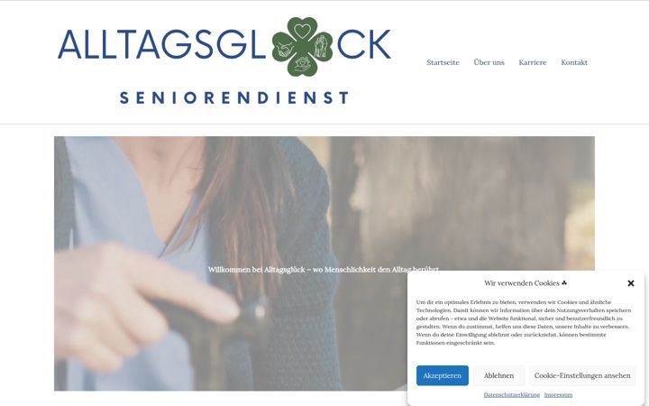 Snímek obrazovky alltagsglueck-seniorendienst.de