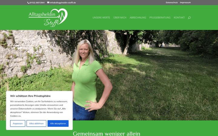 Snímek obrazovky alltagsheldin-steffi.de