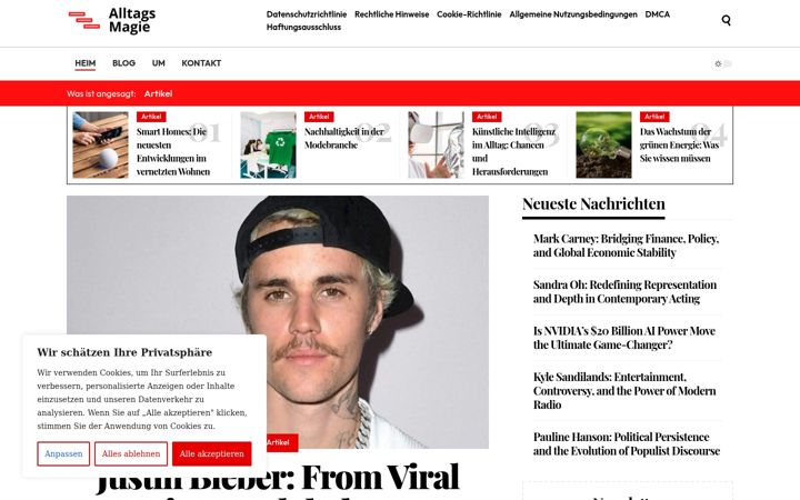 Screenshot of alltagsmagie.blog