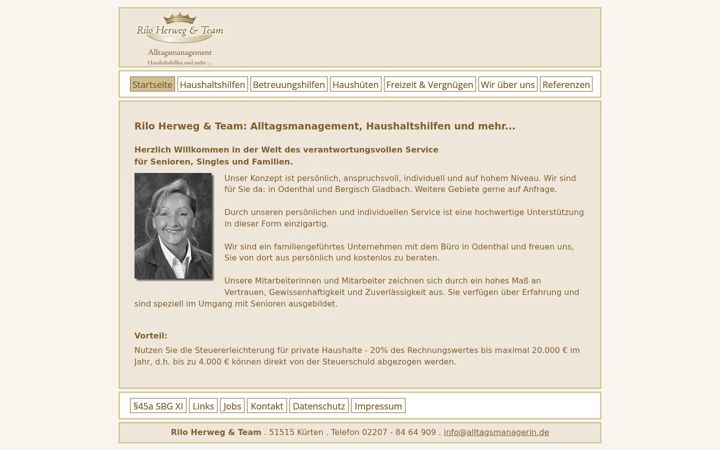 Screenshot of alltagsmanagerin.de