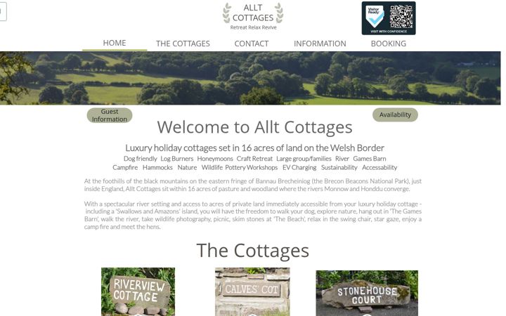 Ekraanipilt saidist alltcottages.com