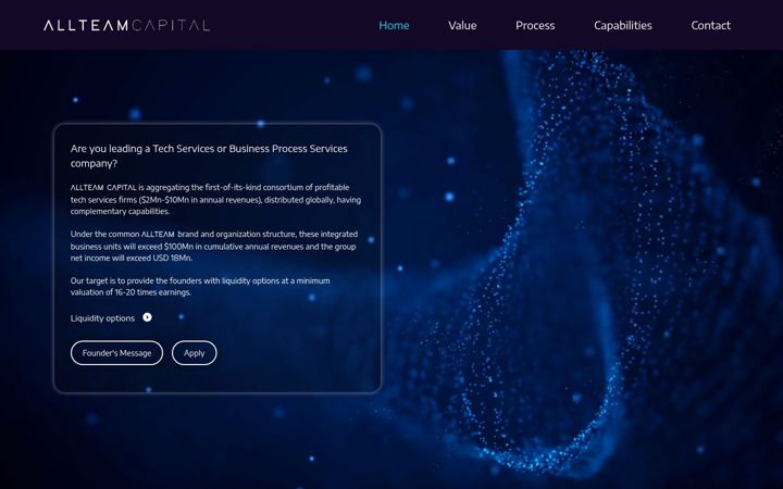 Screenshot of allteamcapital.com