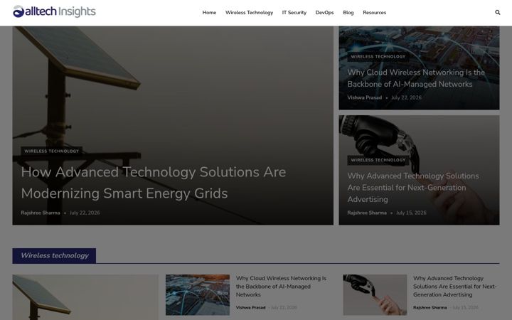 Screenshot of alltechinsights.com