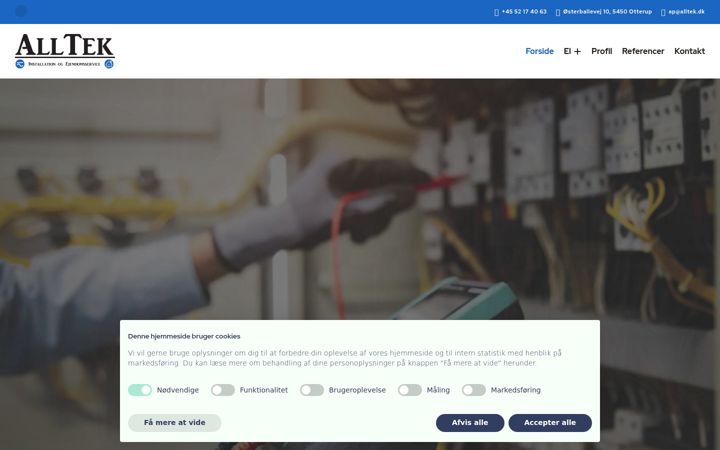 Screenshot of alltek.dk
