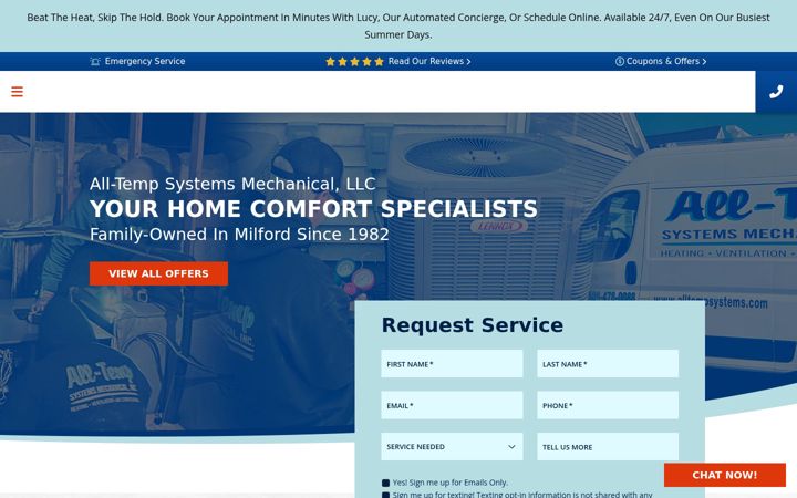 Skjámynd af alltempsystems.com