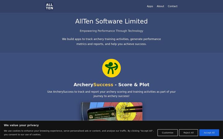 Screenshot of alltensoftware.com