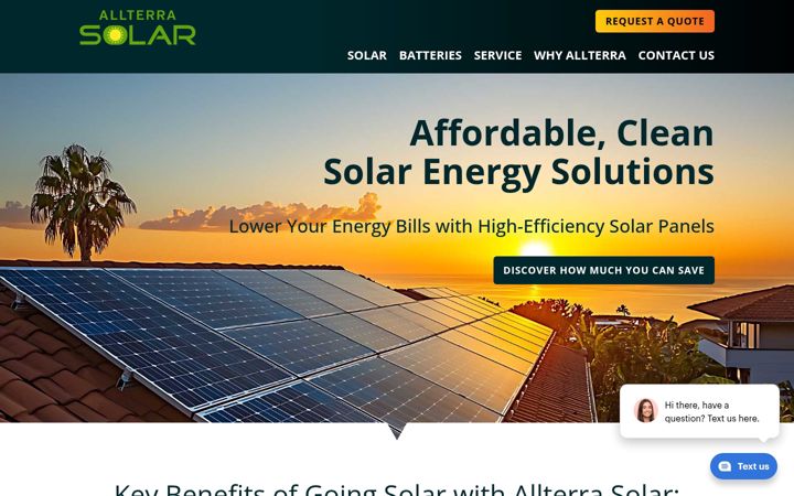 Kuvakaappaus sivustosta allterrasolar.com