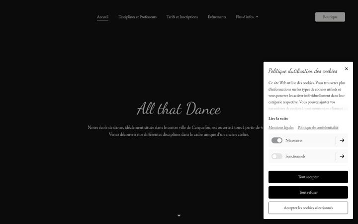 Screenshot of allthatdance44.com