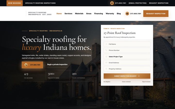 Screenshot of allthatroofingin.com
