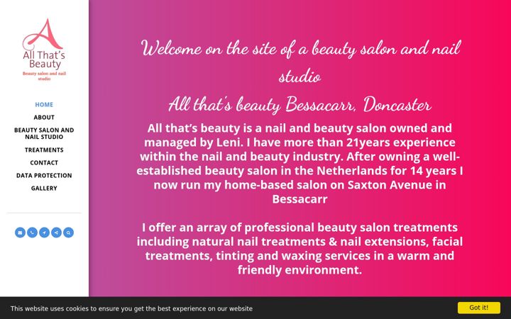 Screenshot of allthatsbeauty.com