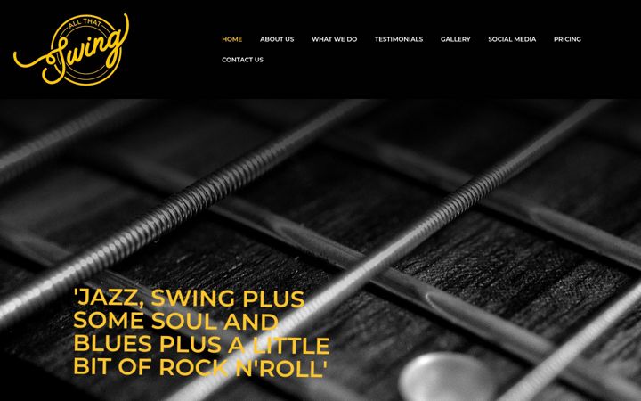 Screenshot of allthatswing.co.uk