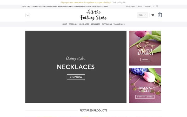 Screenshot of allthefallingstars.com
