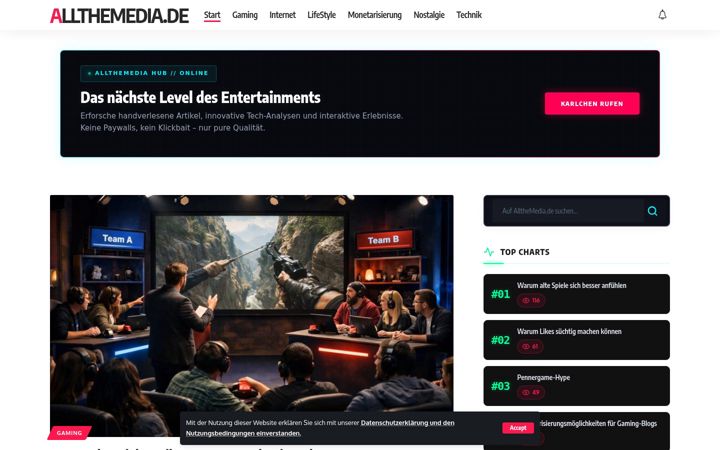 Snímek obrazovky allthemedia.de