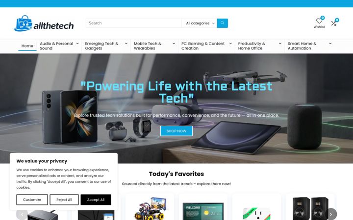 Screenshot of allthetech.org