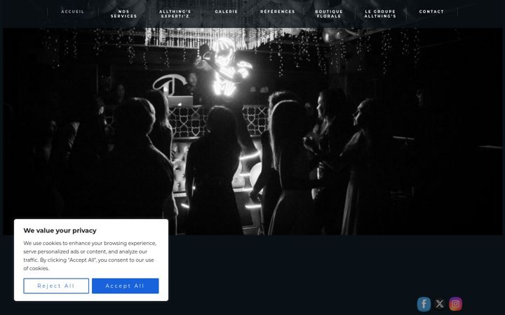 Screenshot ta' allthings-events.com