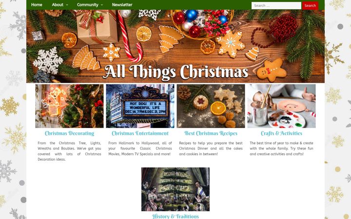 Capture d'écran de allthingschristmas.com