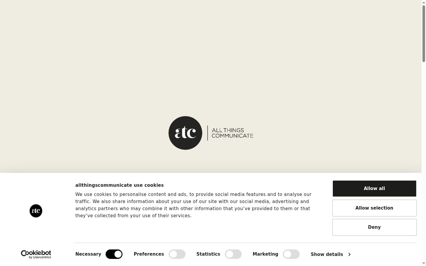 Capture d'écran de la bannière de consentement affichée avant toute interaction