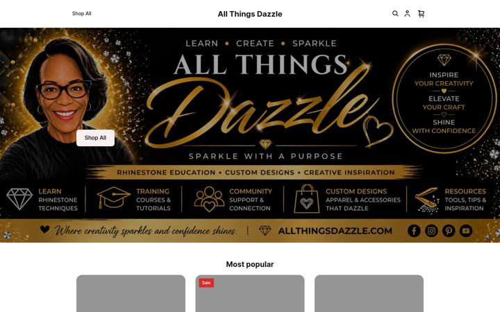 Screenshot of allthingsdazzle.com