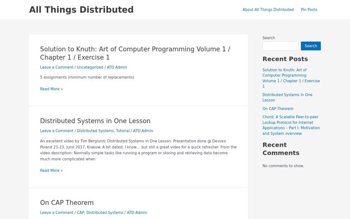 Screenshot of allthingsdistributed.net
