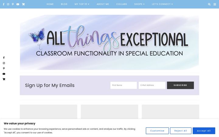 Screenshot ta' allthingsexceptional.com