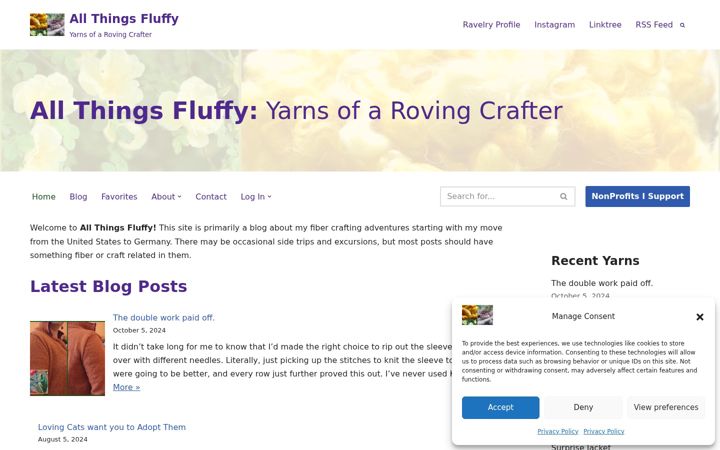 Screenshot of allthingsfluffy.space