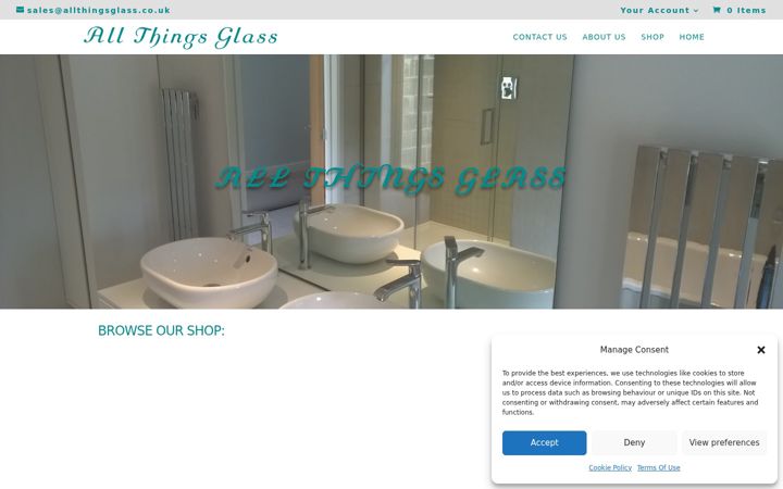 Screenshot of allthingsglass.co.uk