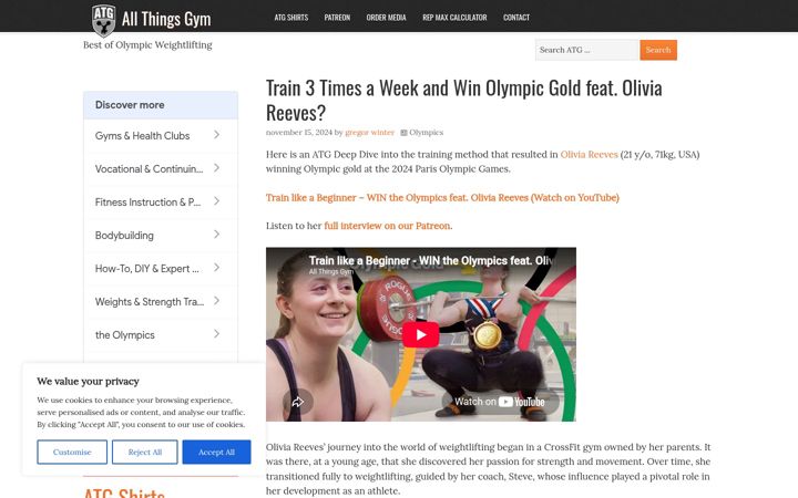 Screenshot of allthingsgym.com