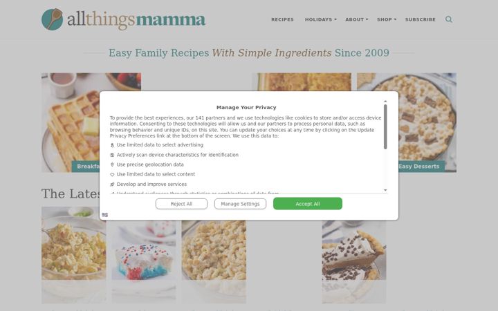 Screenshot of allthingsmamma.com