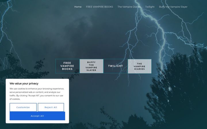 Screenshot of allthingsvampire.com