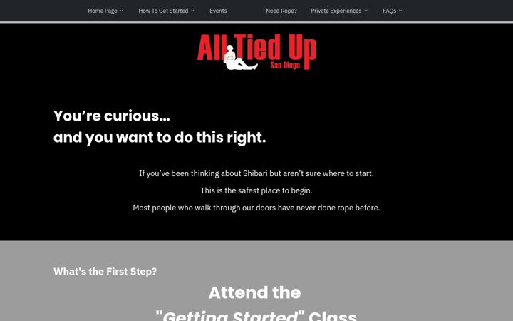Screenshot of alltiedupsandiego.com