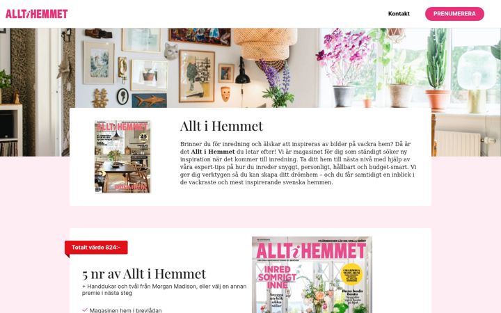 Screenshot του alltihemmet.se