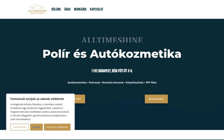Screenshot of alltimeshine.hu