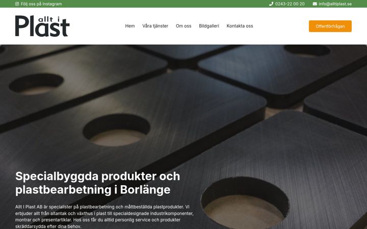 Skärmbild av alltiplast.se