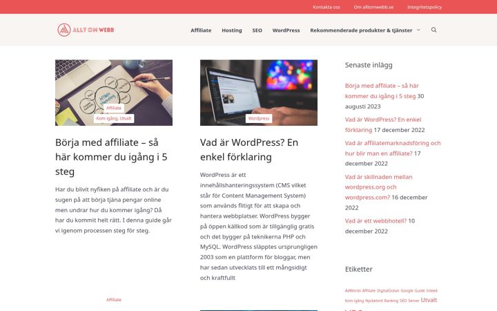 Screenshot of alltomwebb.se