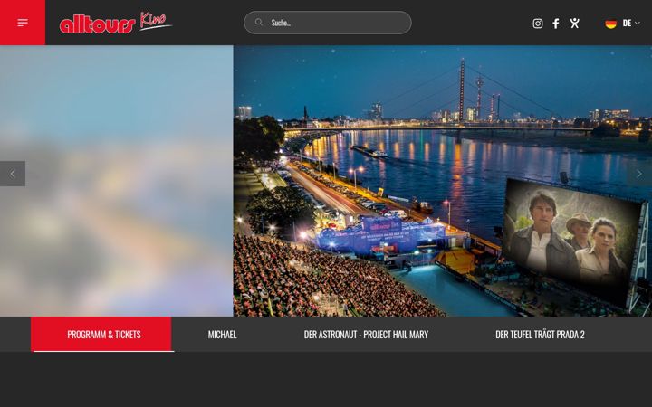 Screenshot of alltours-kino.de
