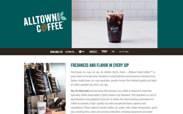 Screenshot of alltownfreshcoffee.com