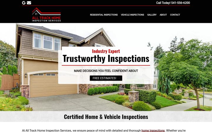 Screenshot of alltrackinspectionor.com