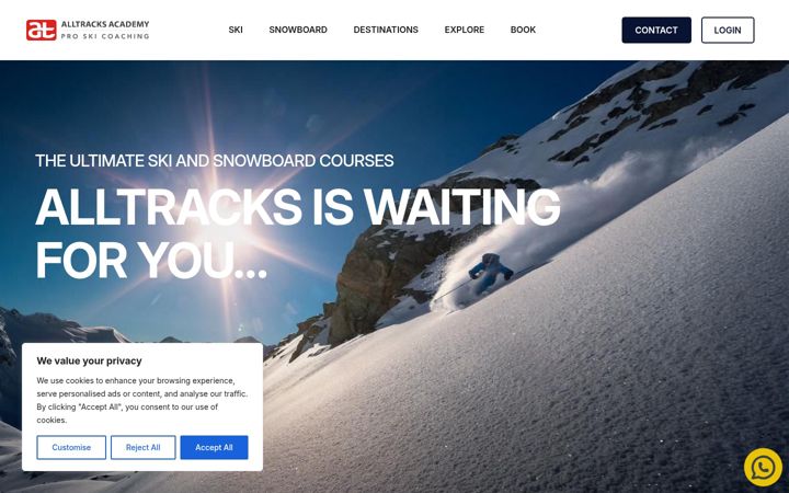 Screenshot of alltracksacademy.com