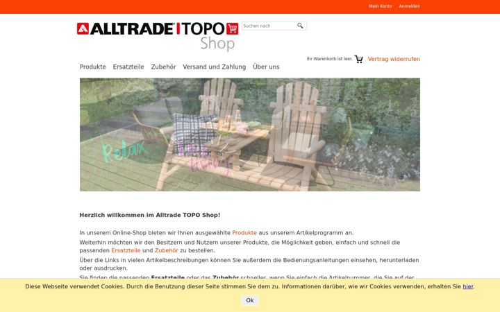 Screenshot of alltrade-topo-shop.de