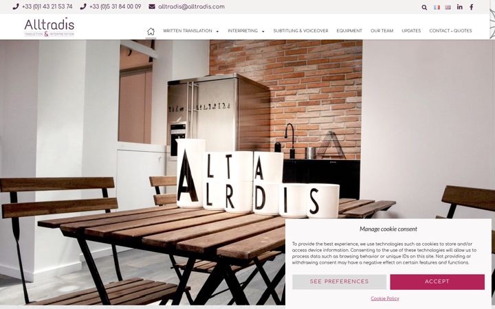 Screenshot von alltradis.com