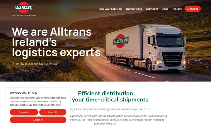 Screenshot of alltrans.ie