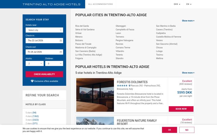 Screenshot of alltrentinohotels.com