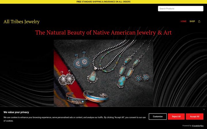 Screenshot of alltribesjewelry.com