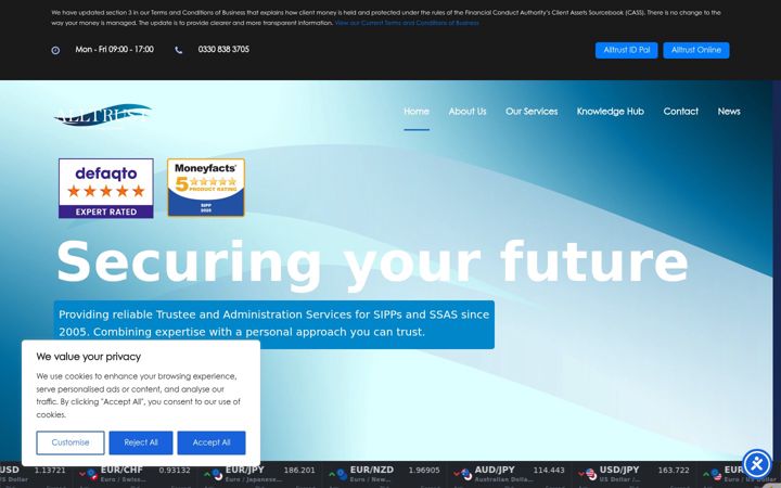 Screenshot ta' alltrust.co.uk